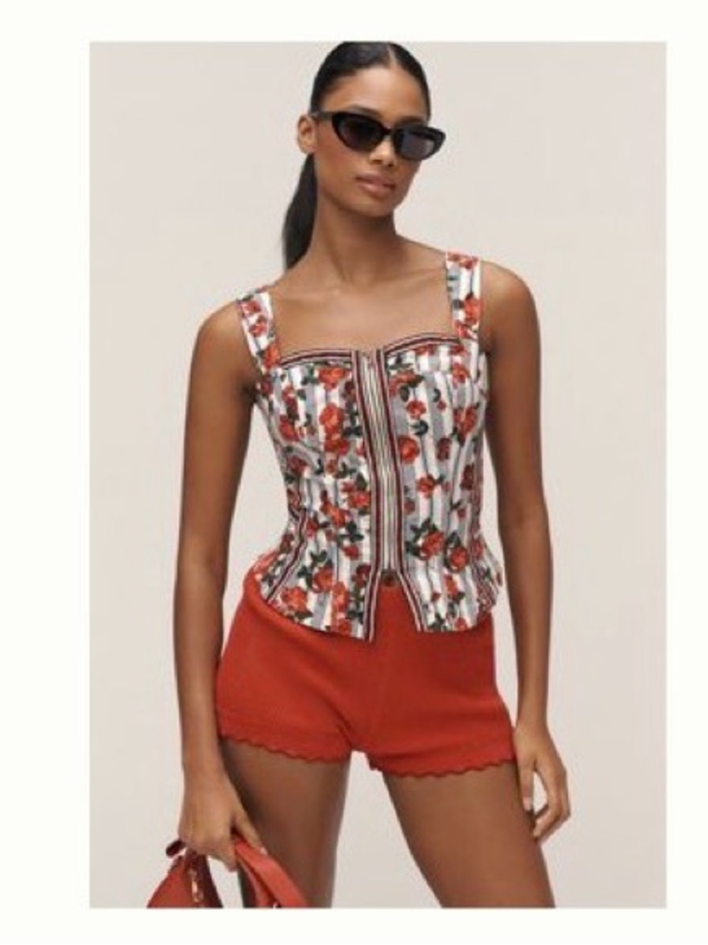 Maeve Sleeveless Sporty Corset Blouse